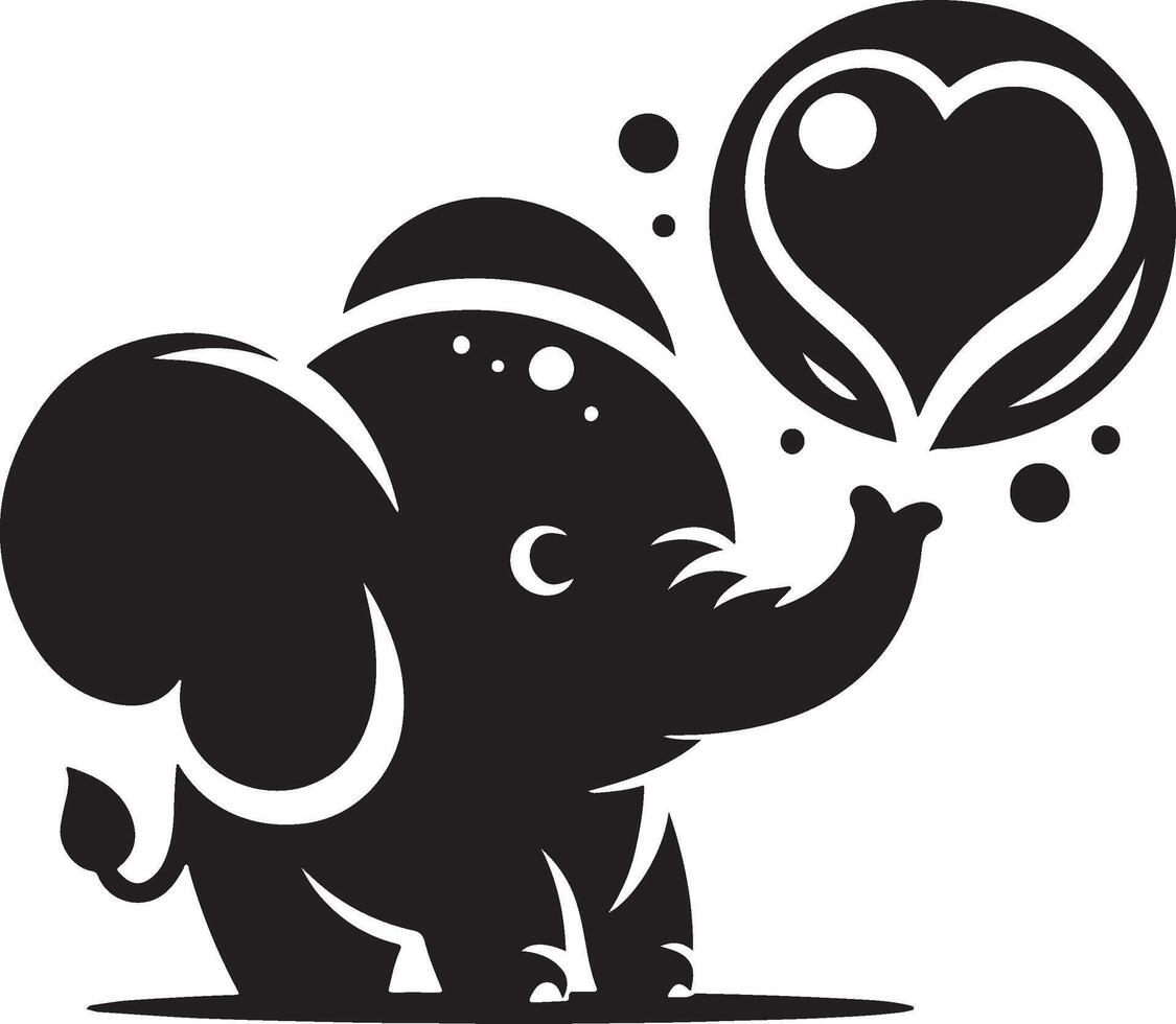Cute baby elephant set featuring playful and adorable designs with hearts and balloons. Perfect for creative and child-friendly design projects vector