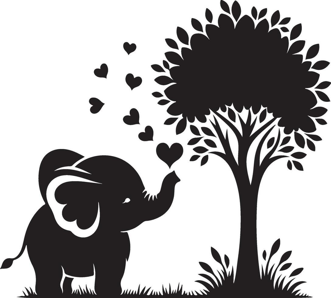 Cute baby elephant set featuring playful and adorable designs with hearts and balloons. Perfect for creative and child-friendly design projects vector