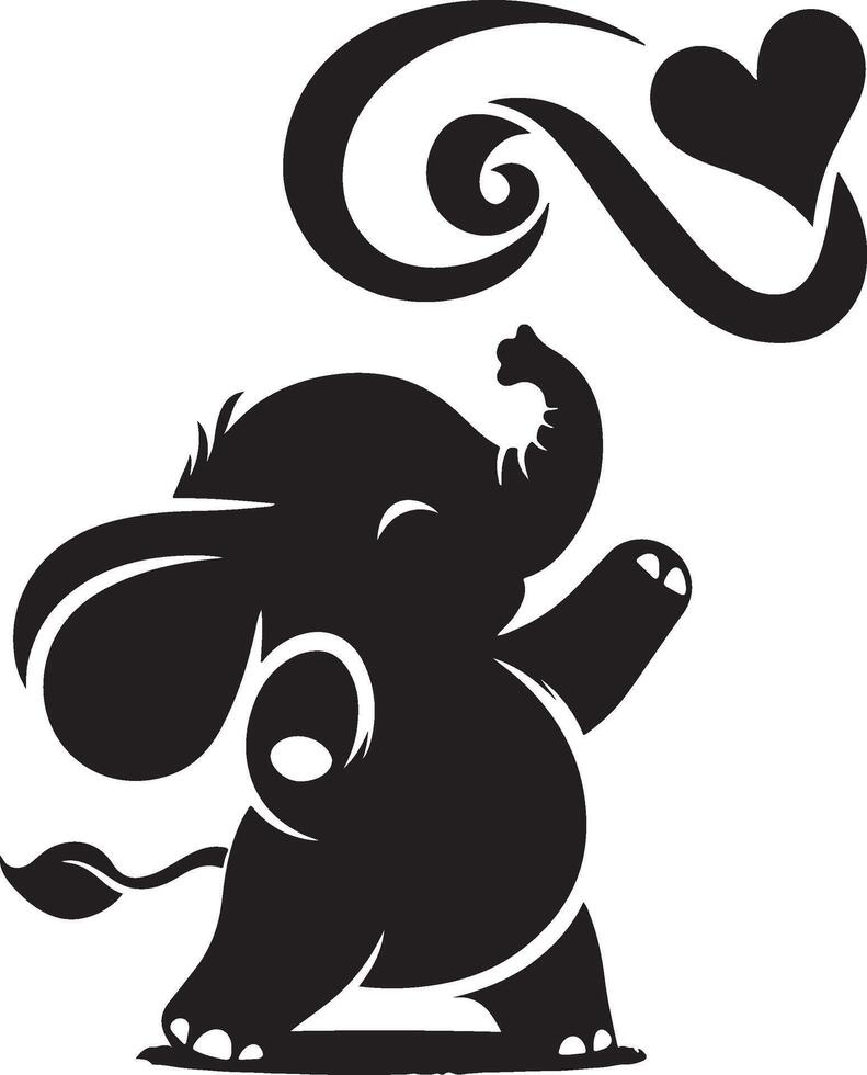 Cute baby elephant set featuring playful and adorable designs with hearts and balloons. Perfect for creative and child-friendly design projects vector