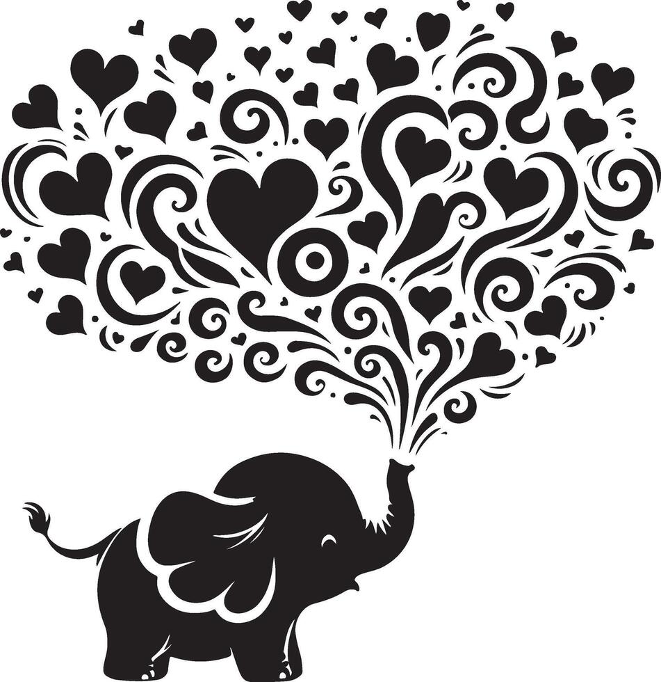 Cute baby elephant set featuring playful and adorable designs with hearts and balloons. Perfect for creative and child-friendly design projects vector