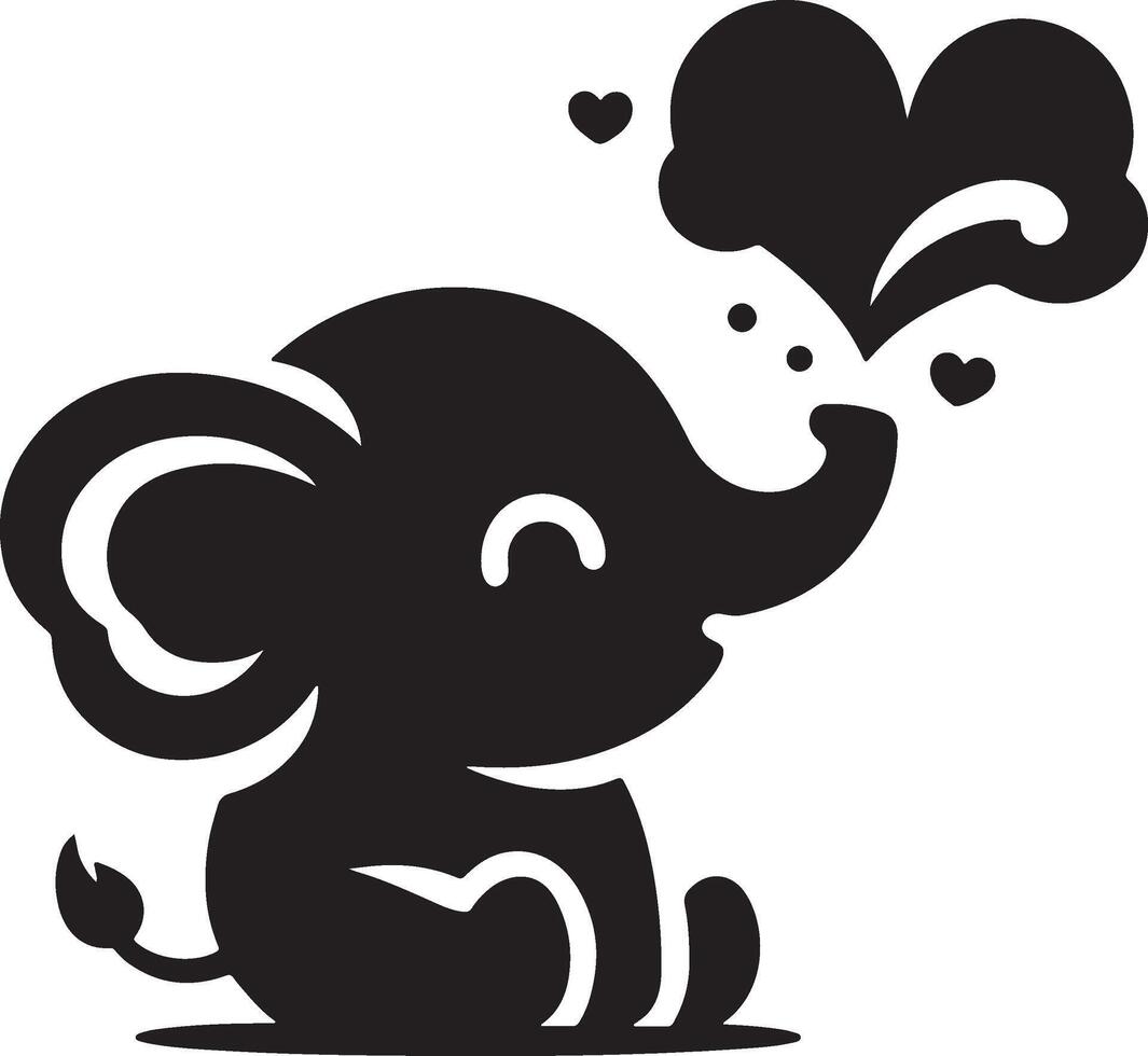 Cute baby elephant set featuring playful and adorable designs with hearts and balloons. Perfect for creative and child-friendly design projects vector