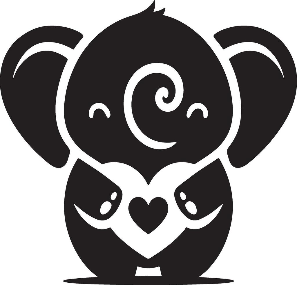Cute baby elephant set featuring playful and adorable designs with hearts and balloons. Perfect for creative and child-friendly design projects vector