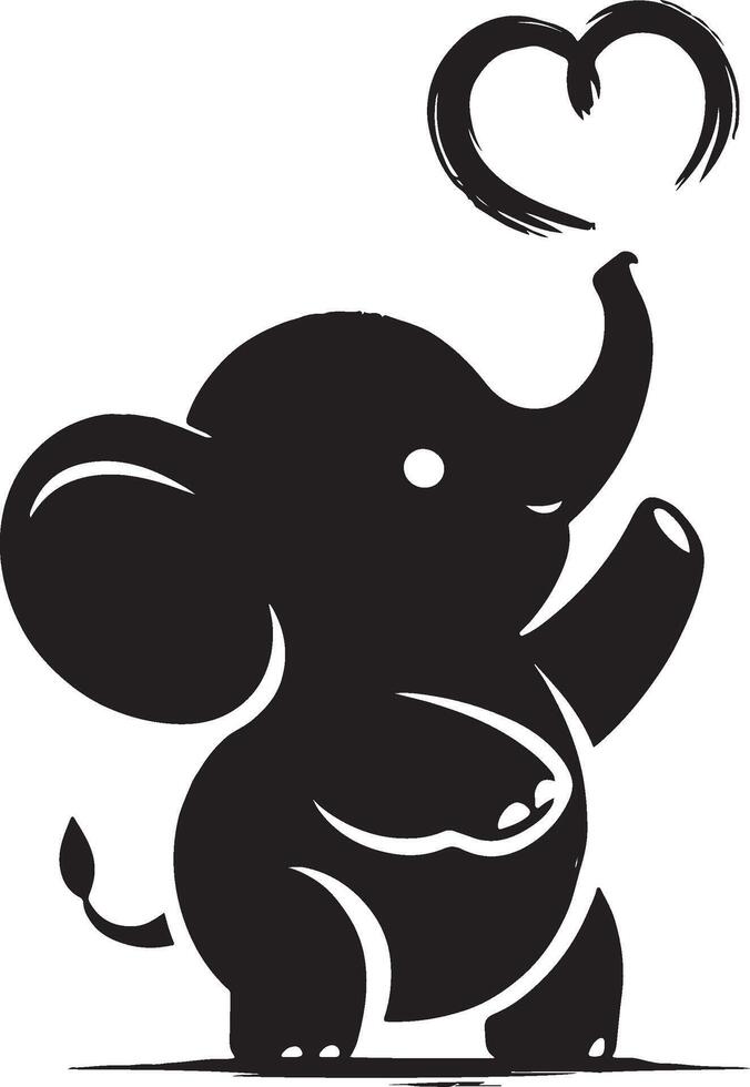 Cute baby elephant set featuring playful and adorable designs with hearts and balloons. Perfect for creative and child-friendly design projects vector