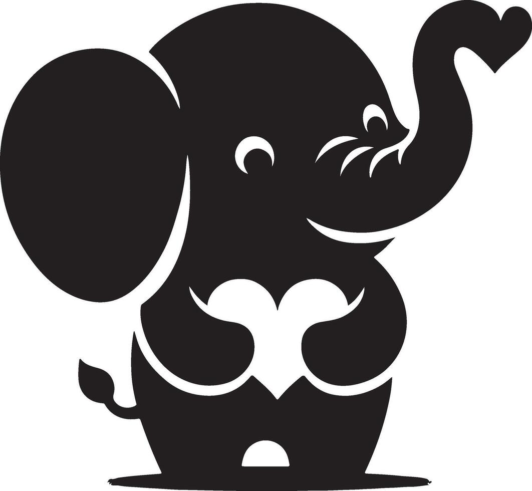 Cute baby elephant set featuring playful and adorable designs with hearts and balloons. Perfect for creative and child-friendly design projects vector