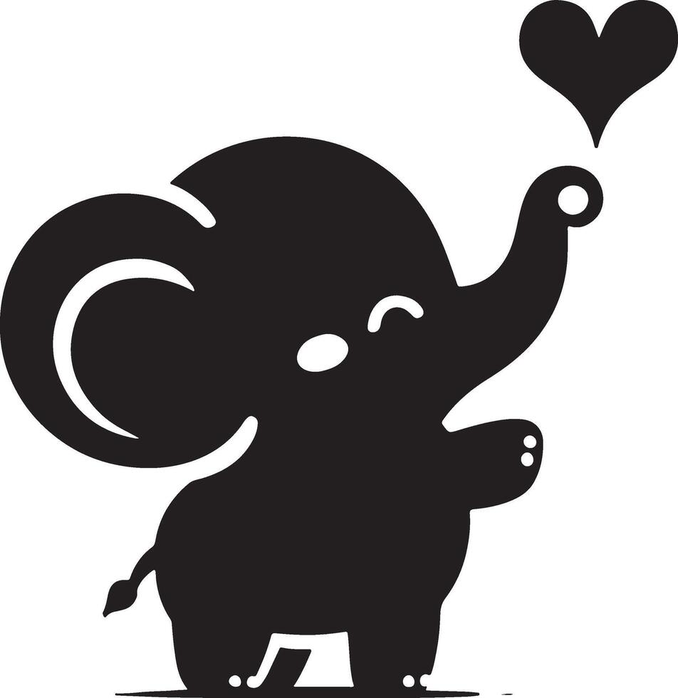 Cute baby elephant set featuring playful and adorable designs with hearts and balloons. Perfect for creative and child-friendly design projects vector