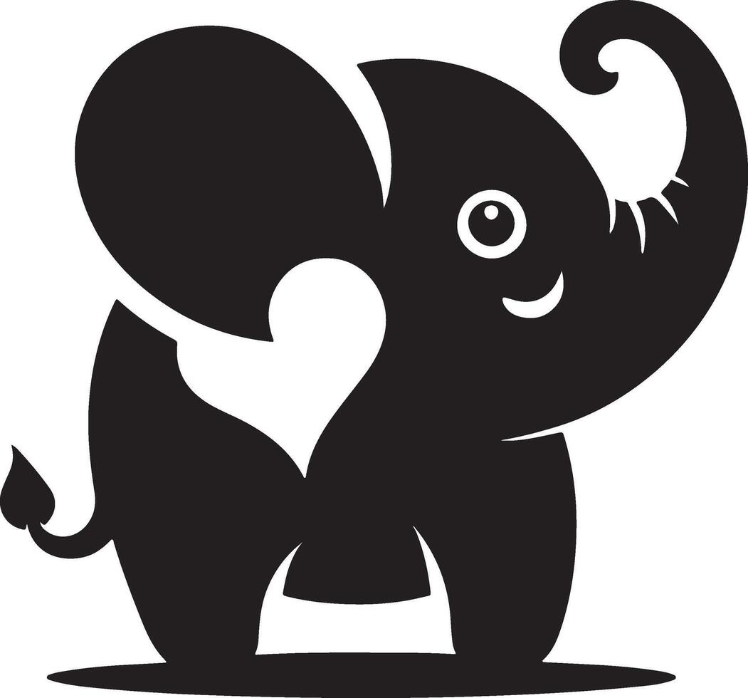 Cute baby elephant set featuring playful and adorable designs with hearts and balloons. Perfect for creative and child-friendly design projects vector