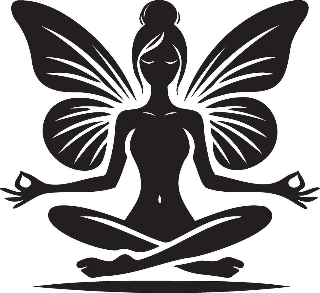 Butterfly woman set featuring elegant fairy designs. Perfect for mystical and fantasy-themed design projects vector