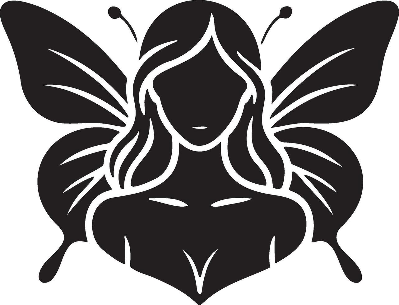 Butterfly woman set featuring elegant fairy designs. Perfect for mystical and fantasy-themed design projects vector