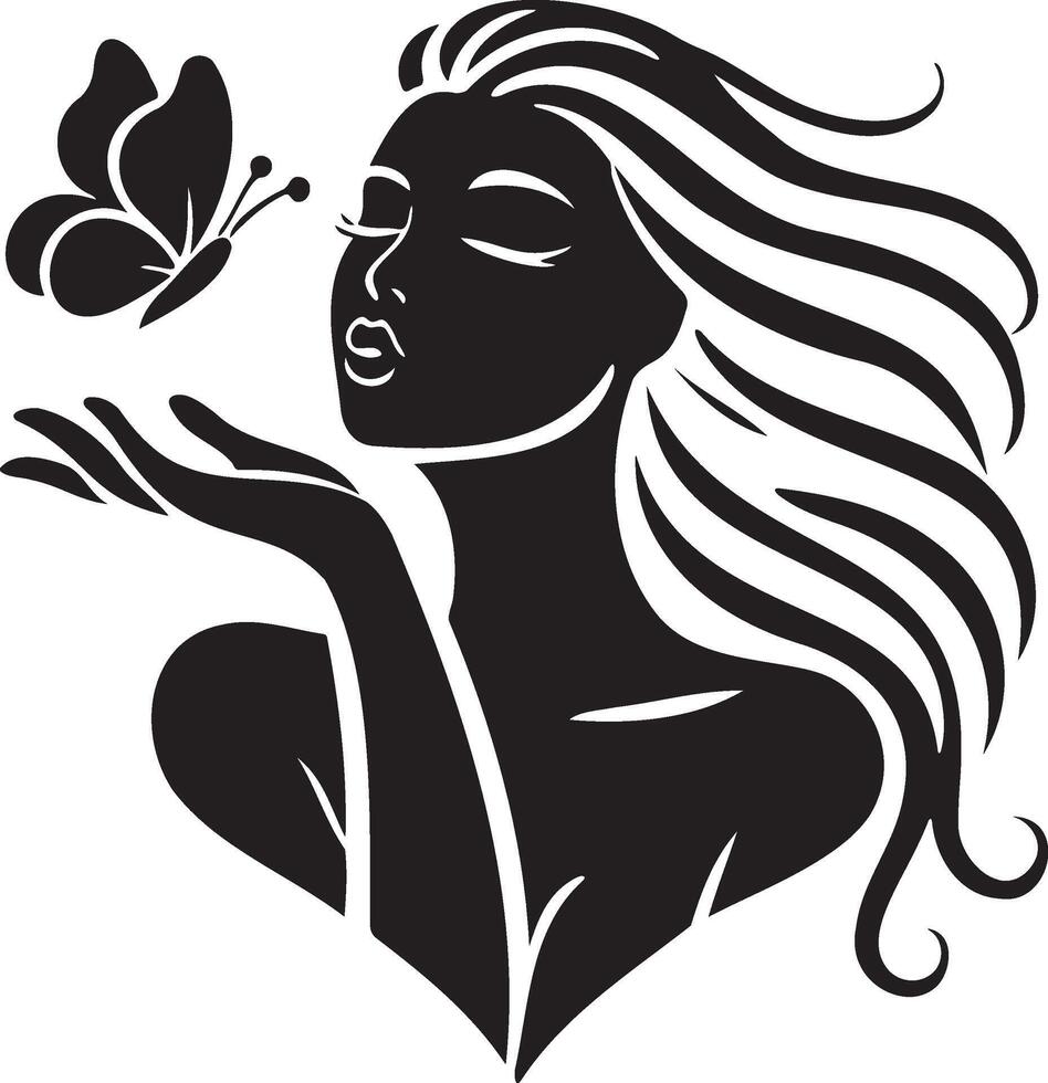 Butterfly woman set featuring elegant fairy designs. Perfect for mystical and fantasy-themed design projects vector