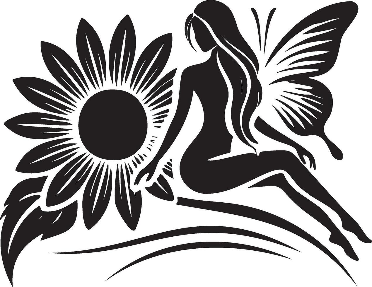 Butterfly woman set featuring elegant fairy designs. Perfect for mystical and fantasy-themed design projects vector