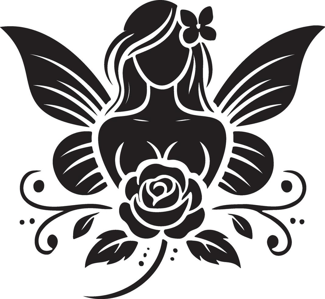 Butterfly woman set featuring elegant fairy designs. Perfect for mystical and fantasy-themed design projects vector
