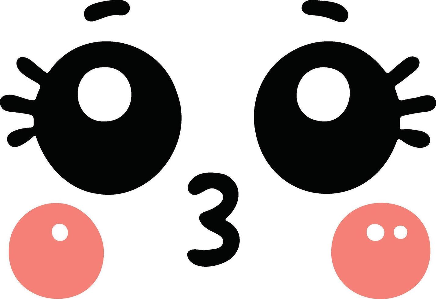 Cute kawaii face expressions in cartoon face set, featuring playful and adorable emoticons. Perfect for fun and creative design projects vector