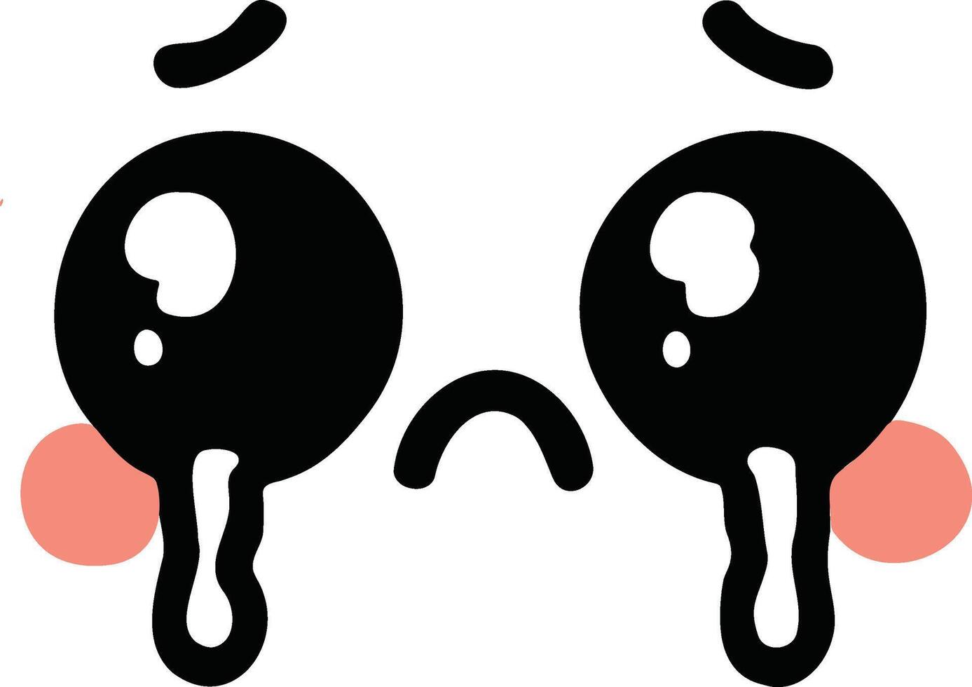 Cute kawaii face expressions in cartoon face set, featuring playful and adorable emoticons. Perfect for fun and creative design projects vector
