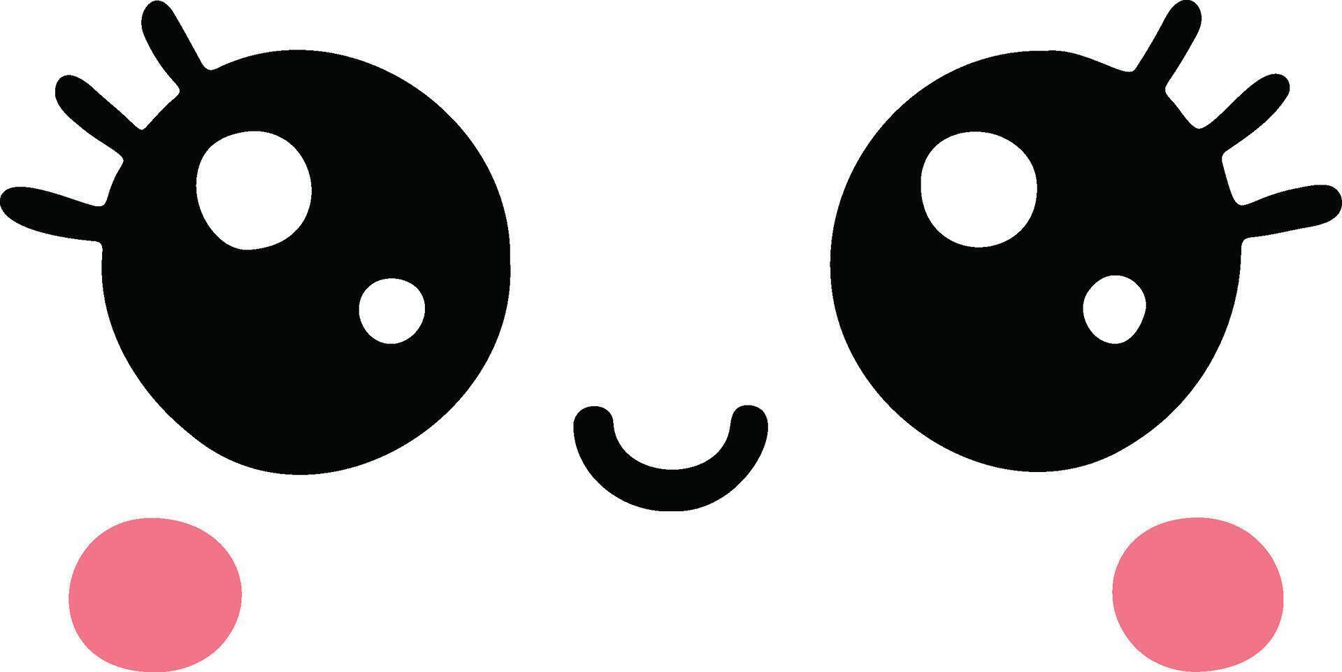Cute kawaii face expressions in cartoon face set, featuring playful and adorable emoticons. Perfect for fun and creative design projects vector