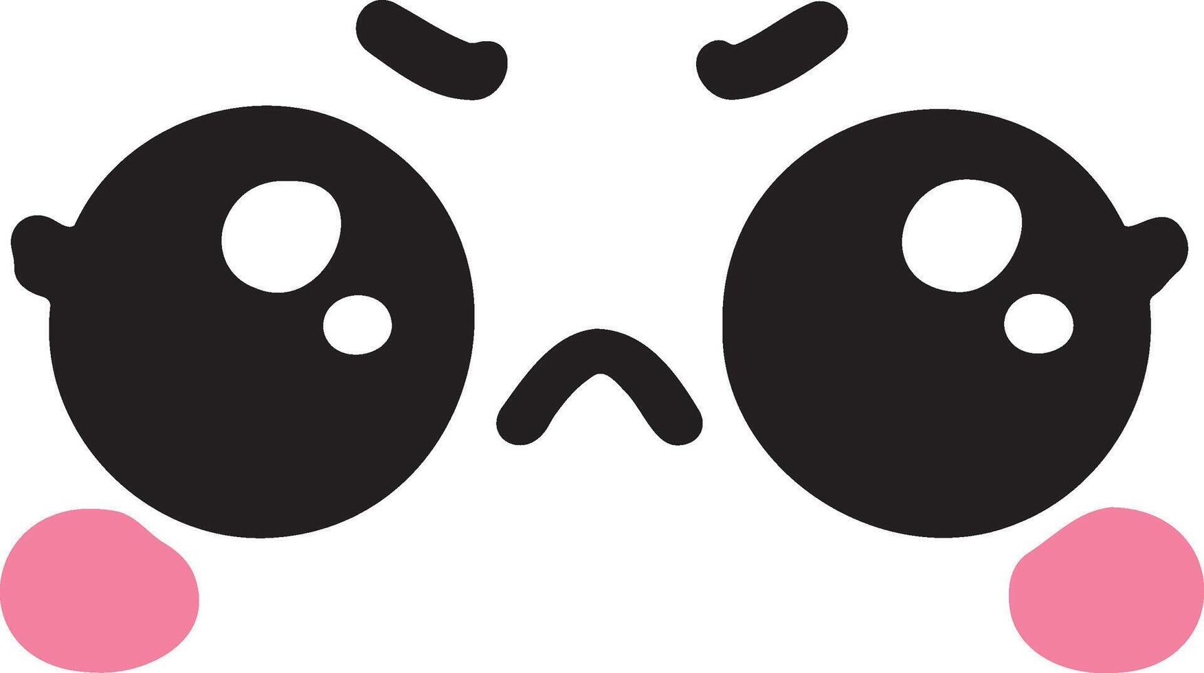 Cute kawaii face expressions in cartoon face set, featuring playful and adorable emoticons. Perfect for fun and creative design projects vector