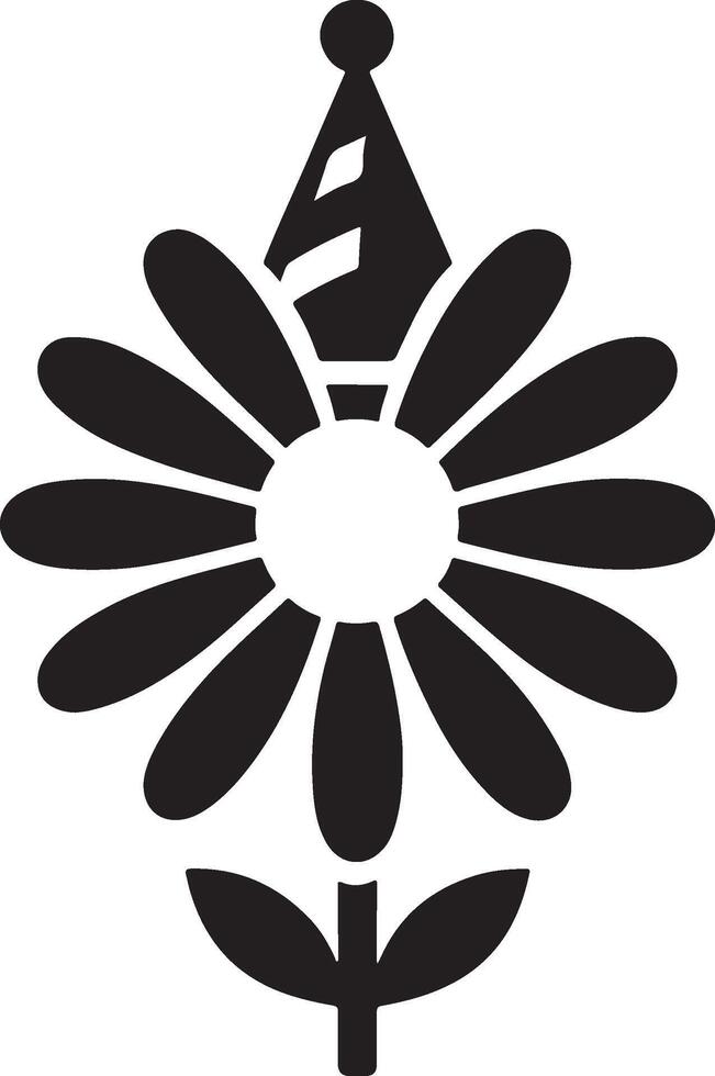 Floral daisy silhouette line art set capturing the playful and creative spirit of floral designs. Perfect for adding a touch of nature to design projects vector