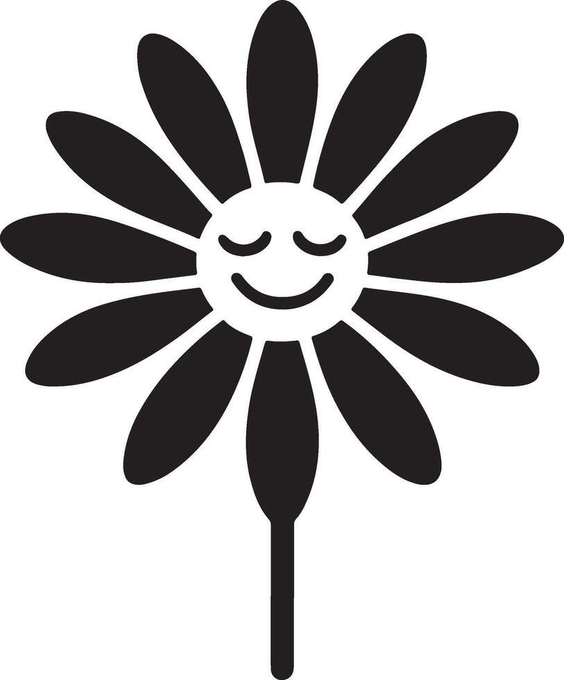 Floral daisy silhouette line art set capturing the playful and creative spirit of floral designs. Perfect for adding a touch of nature to design projects vector