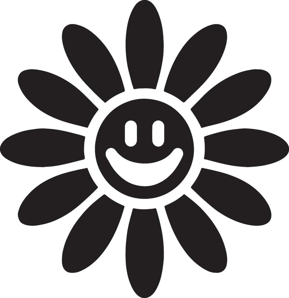 Floral daisy silhouette line art set capturing the playful and creative spirit of floral designs. Perfect for adding a touch of nature to design projects vector