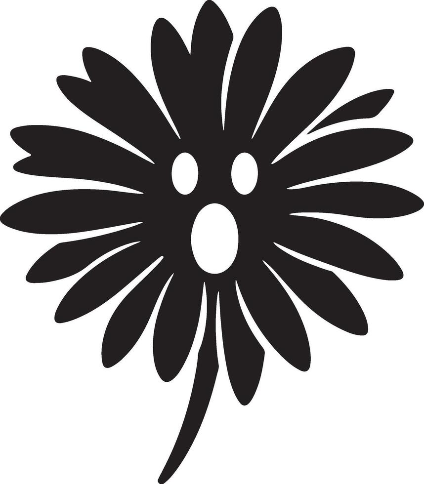 Floral daisy silhouette line art set capturing the playful and creative spirit of floral designs. Perfect for adding a touch of nature to design projects vector