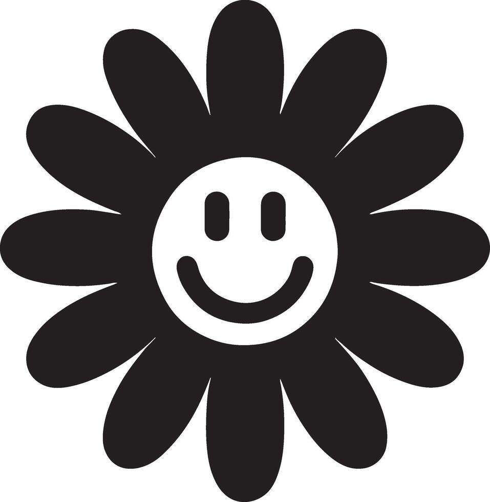 Floral daisy silhouette line art set capturing the playful and creative spirit of floral designs. Perfect for adding a touch of nature to design projects vector