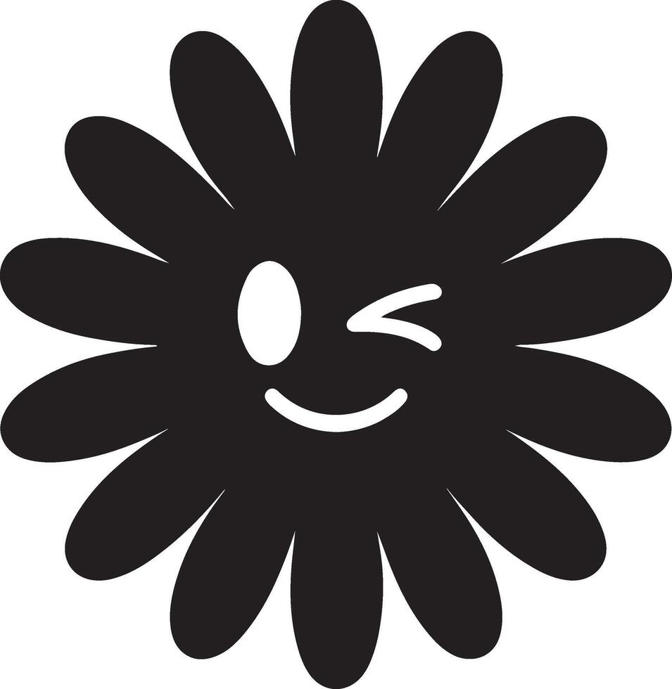 Floral daisy silhouette line art set capturing the playful and creative spirit of floral designs. Perfect for adding a touch of nature to design projects vector
