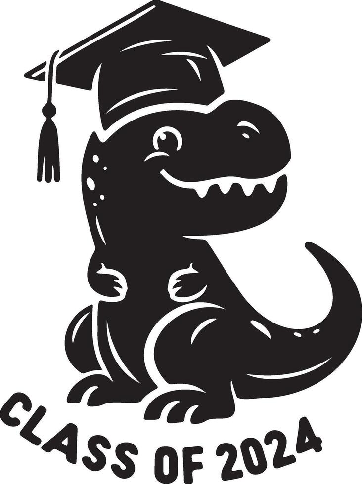 Dinosaur Graduation Jurassic Kinder Cute Dino Graduate vector