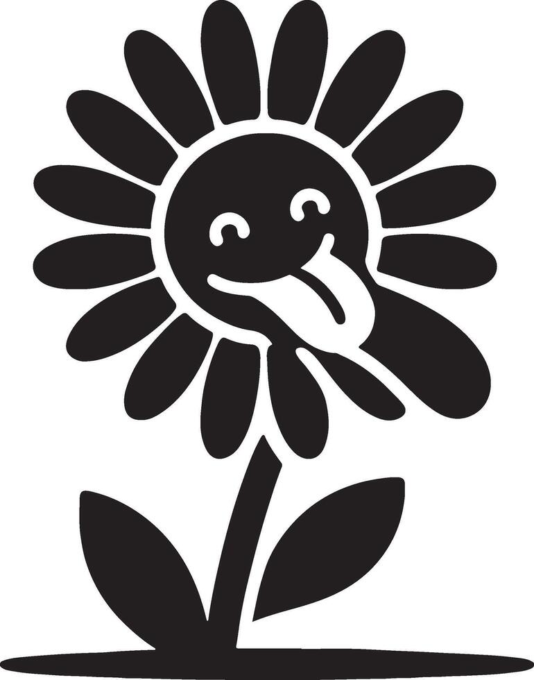 Floral daisy silhouette line art set capturing the playful and creative spirit of floral designs. Perfect for adding a touch of nature to design projects vector