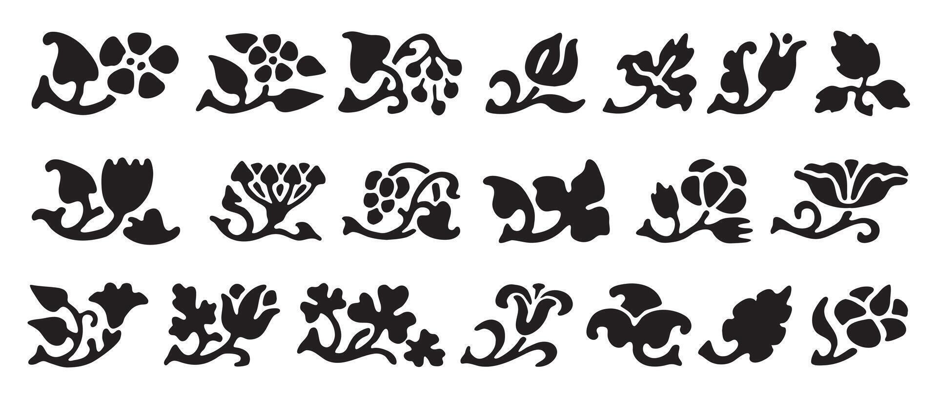 Floral symbol. Mark section break in a book icon vector