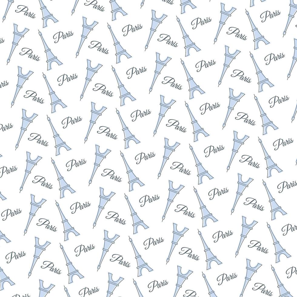 Paris print with the Eiffel tower vector