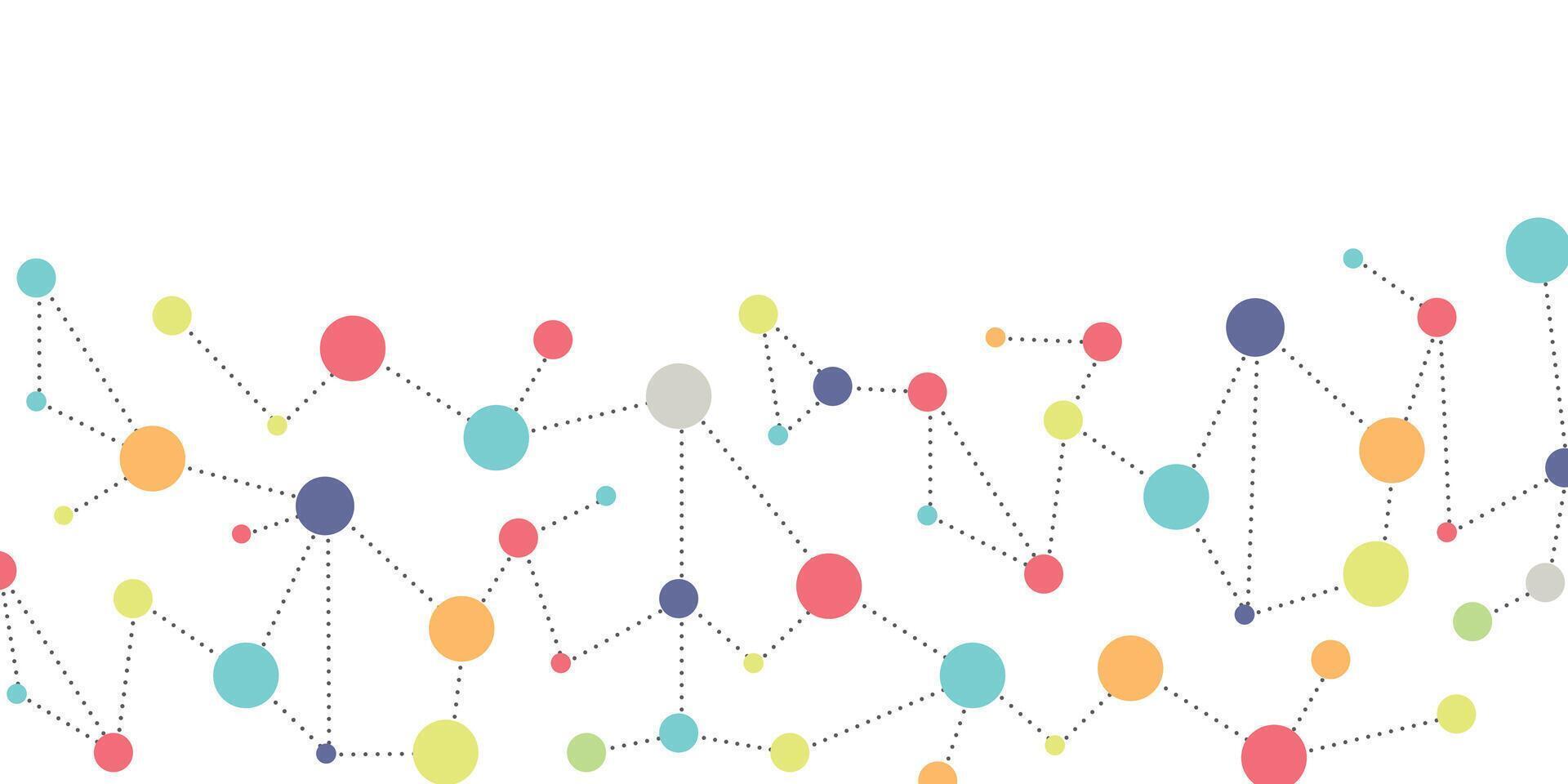 Abstract background of interrelated particles. Social media relationship background vector