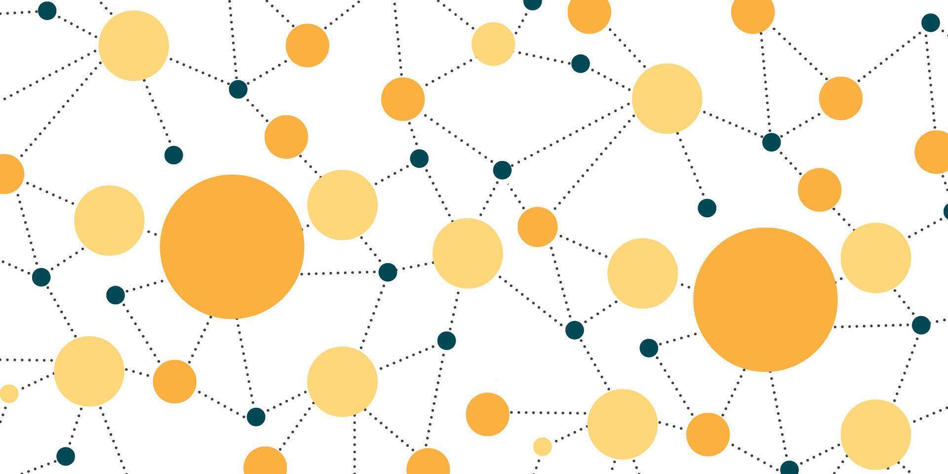 Abstract background of interrelated particles. Social media relationship background vector
