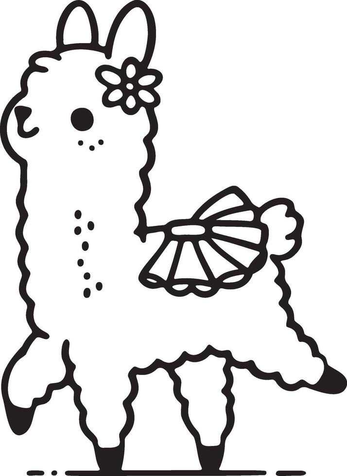 Cute Llama with Sunglasses Adorable Llama with Fun and Playful Designs vector