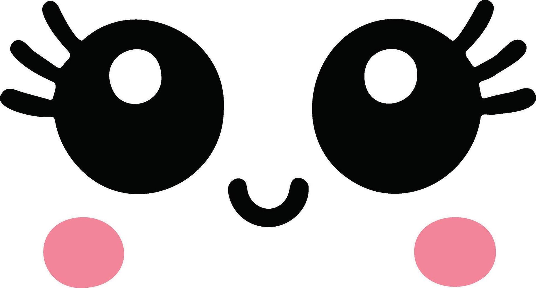 Cute kawaii face expressions in cartoon face set, featuring playful and adorable emoticons. Perfect for fun and creative design projects vector