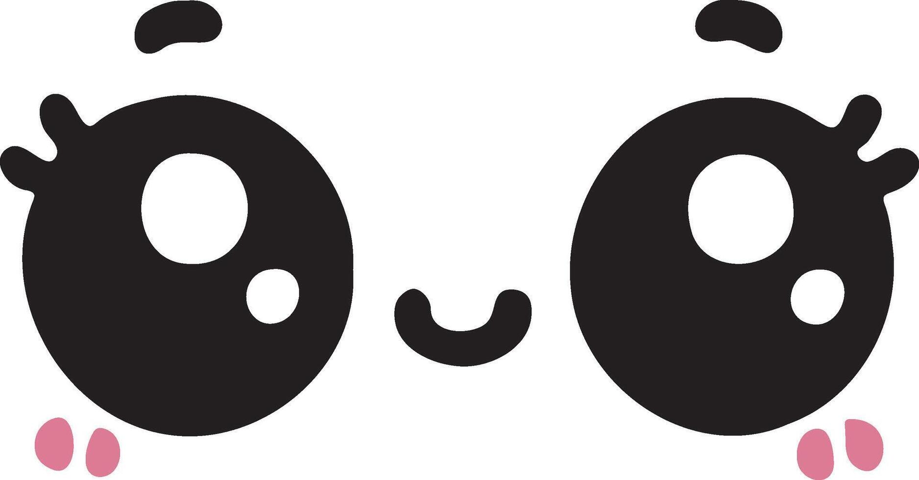 Cute kawaii face expressions in cartoon face set, featuring playful and adorable emoticons. Perfect for fun and creative design projects vector