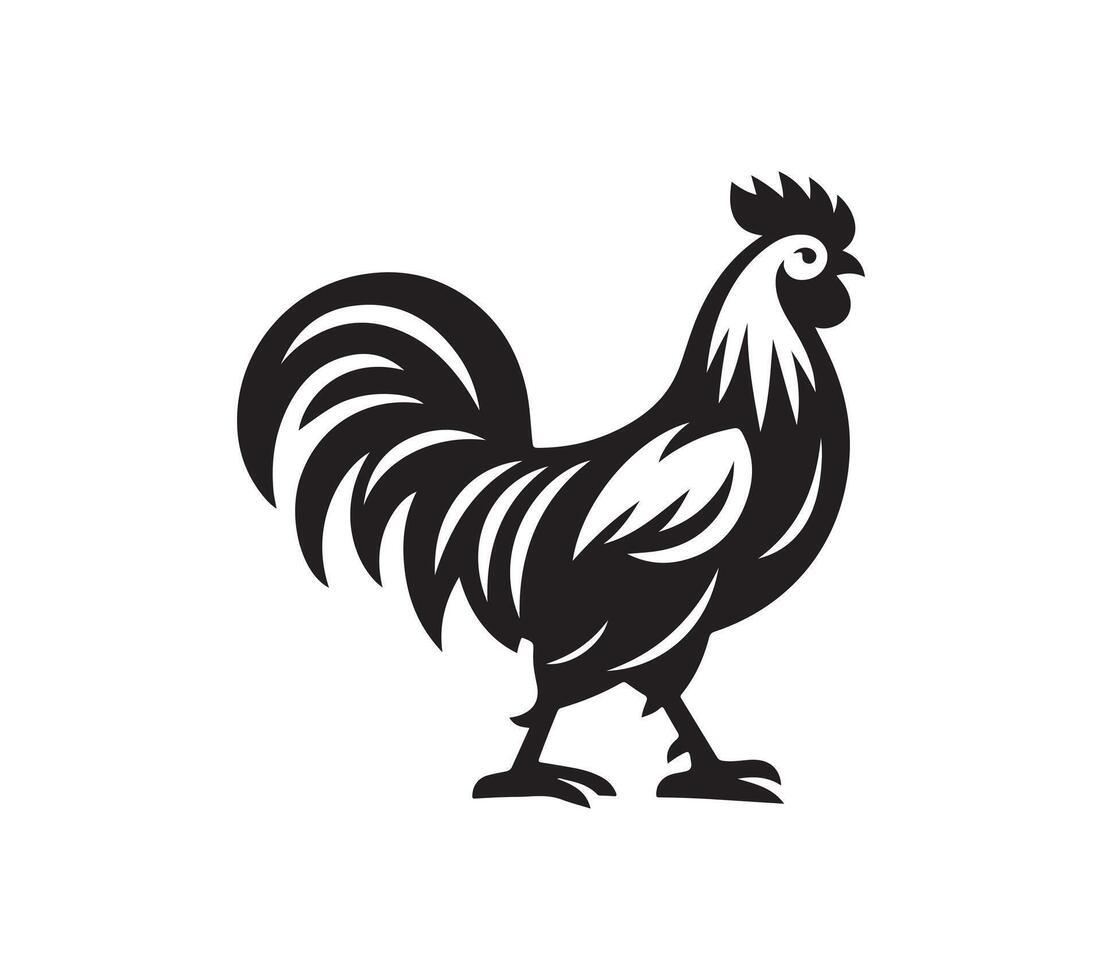 chicken silhouette illustration art eps file vector