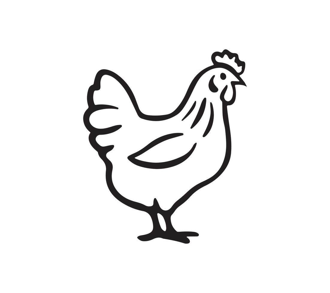 chicken silhouette illustration art eps file vector