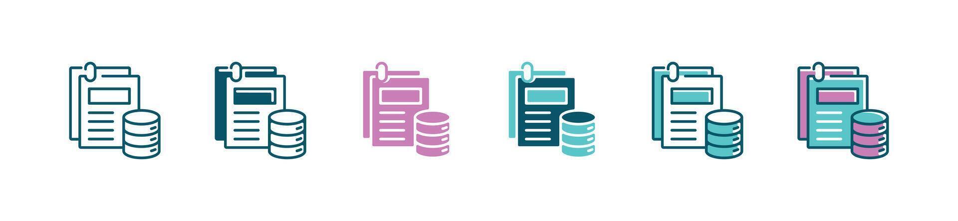 online network database cloud server business information icon global sharing data hosting technology management outline symbol illustration vector