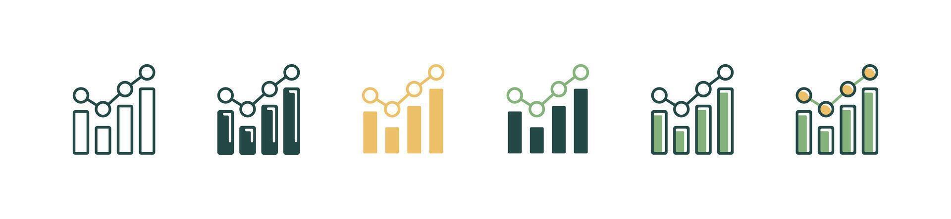 simple chart bar graph data analysis icon business growth information report and evaluation datum symbol illustration for web and app template design vector