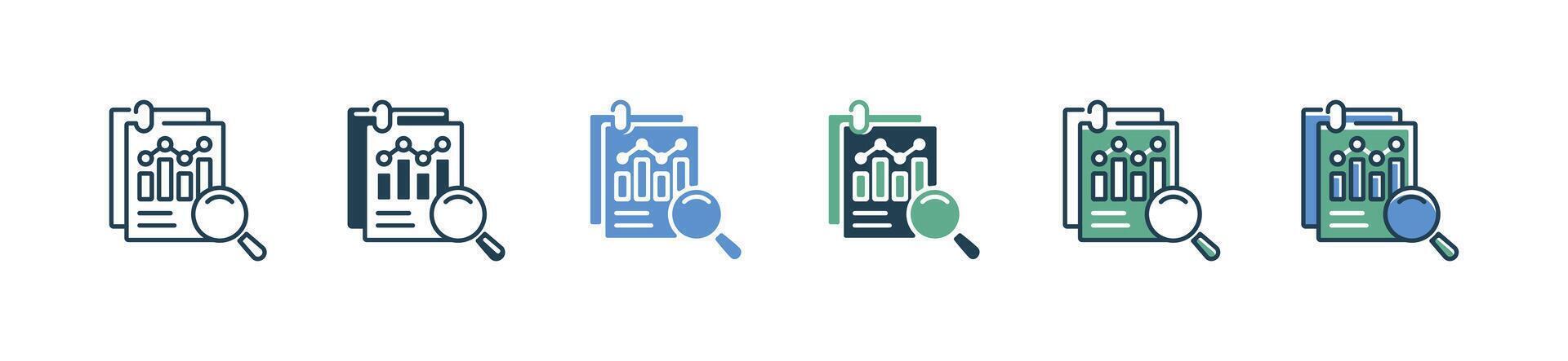 business document data analysis clipboard chart bar icon datum financial profit statistic diagram search magnifier earning growth presentation paperclip symbol illustration vector