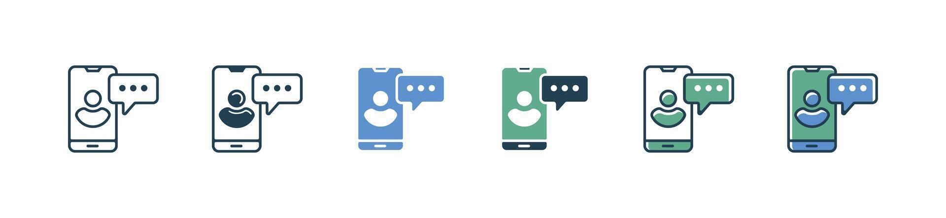 mobile call discussion online course virtual communication icon business meeting, training, workshop, learning, interview, assistant, symbol illustration for web and app template design vector