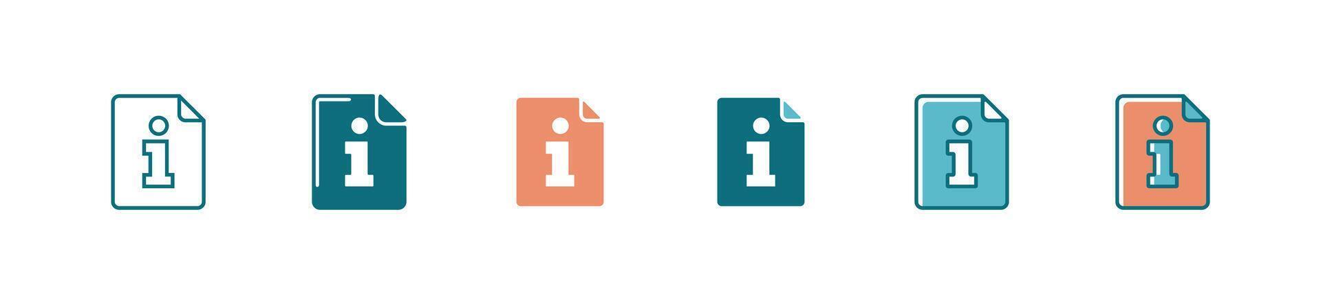Simple manual instruction file data icon business guide information client reference support signs illustration for web and app vector