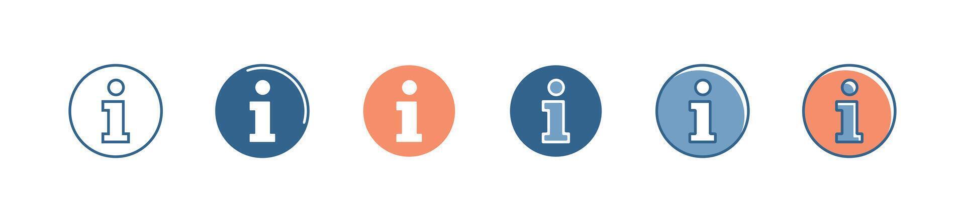 simple information client guide instruction circle icon customers service guidance symbol illustration for web and app vector