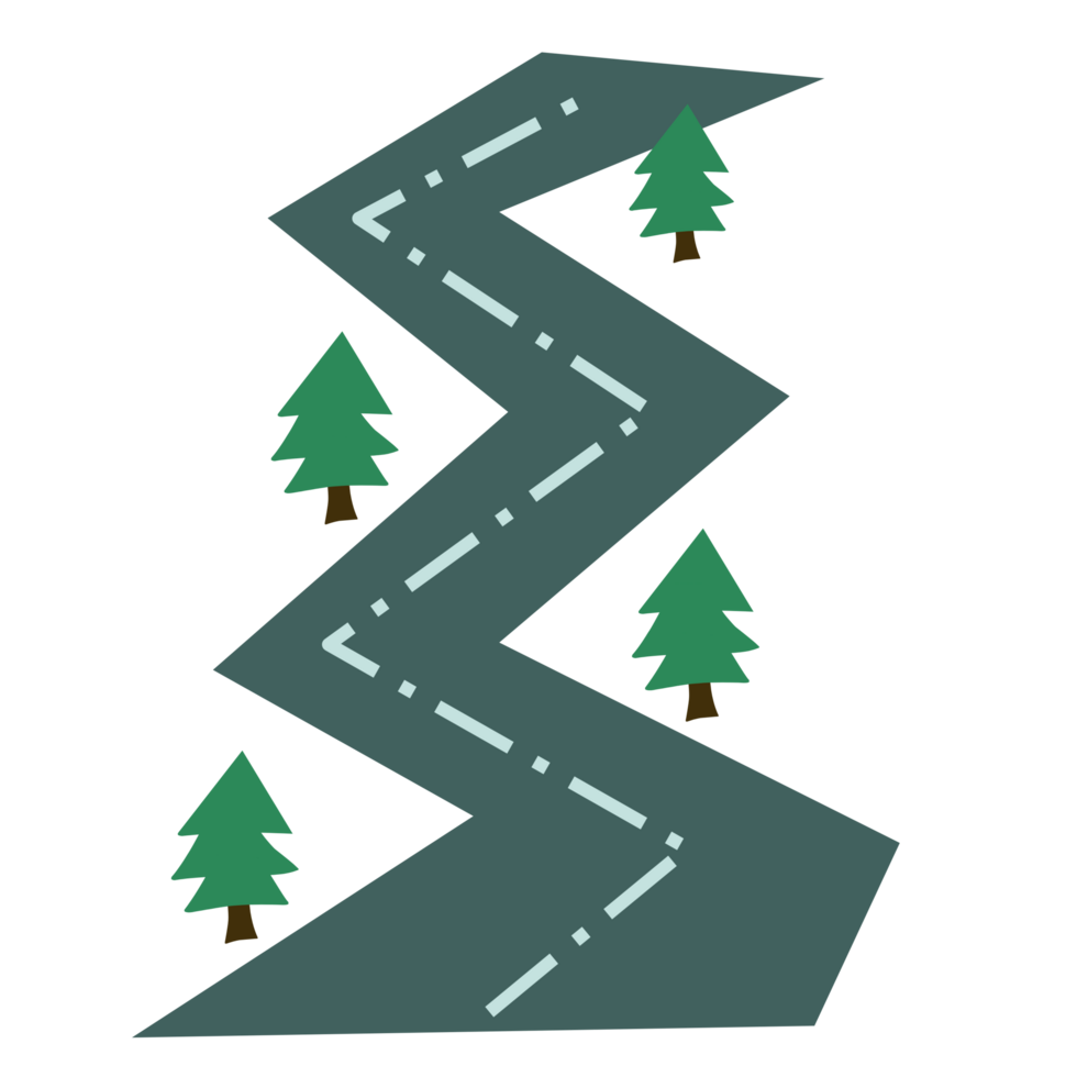 Nature winding path png