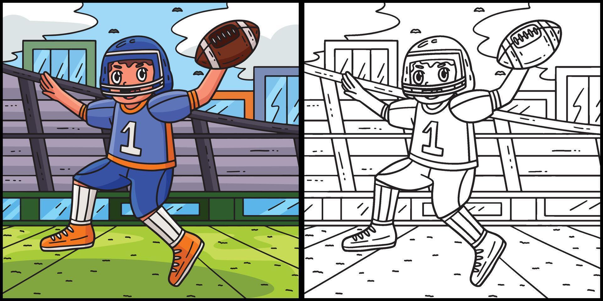 American Football Player Ready to Pass vector