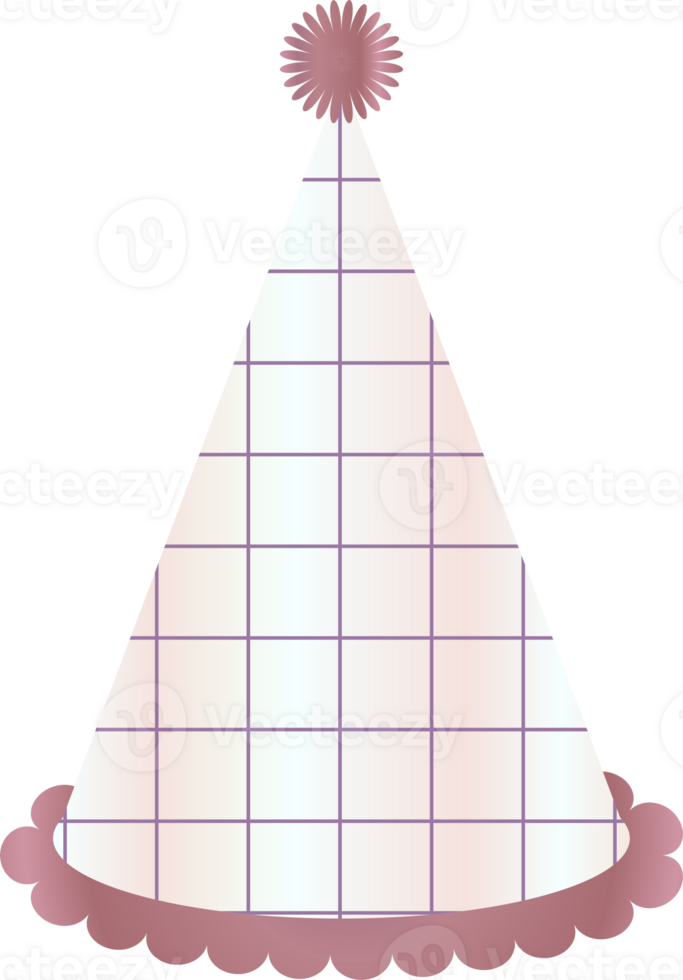 Birthday hat illustration on transparent background. png