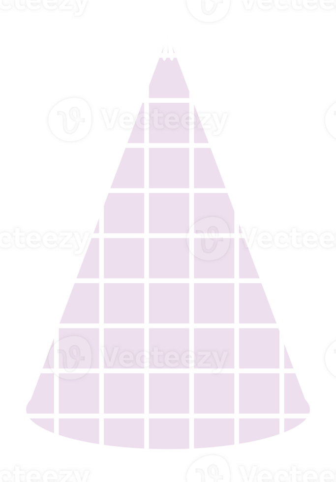 Purple birthday hat illustration on transparent background. png