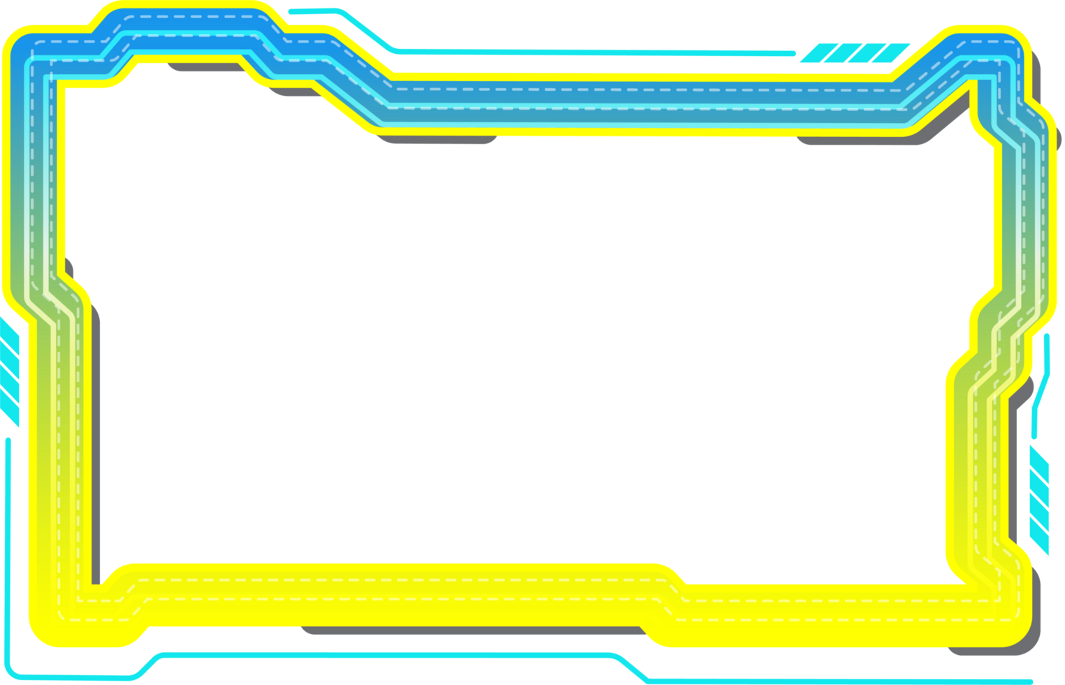 Abstract HUD display technology frame png