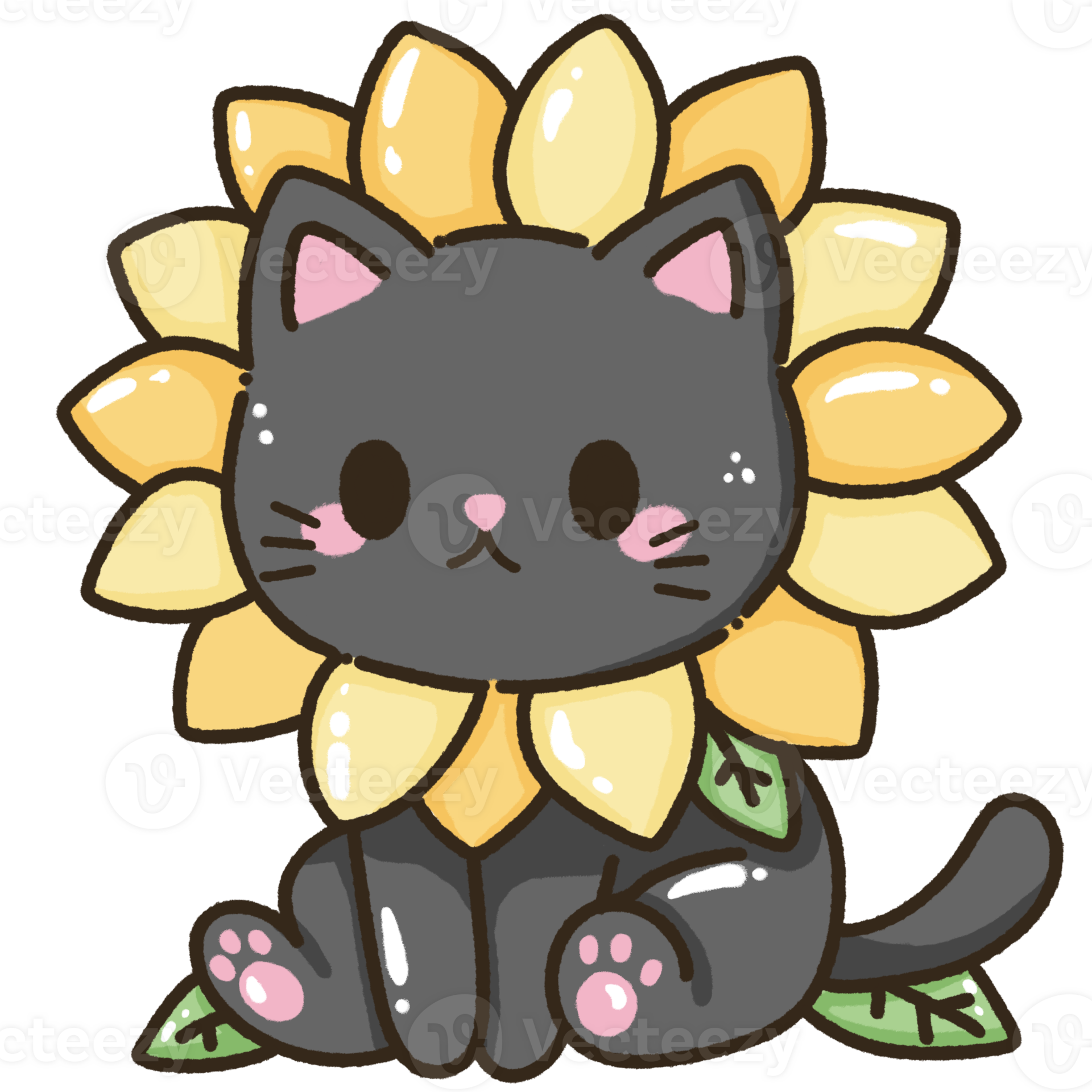 Hand Drawn Doodle Illustration Kawaii Cute Black Cat Named Luna Kitten Hand Drawn Doodle Illustration Kawaii Cute Black Cat Named Luna Kitten Fall Sunflower Thanksgiving Decoration Halloween Autumn Png