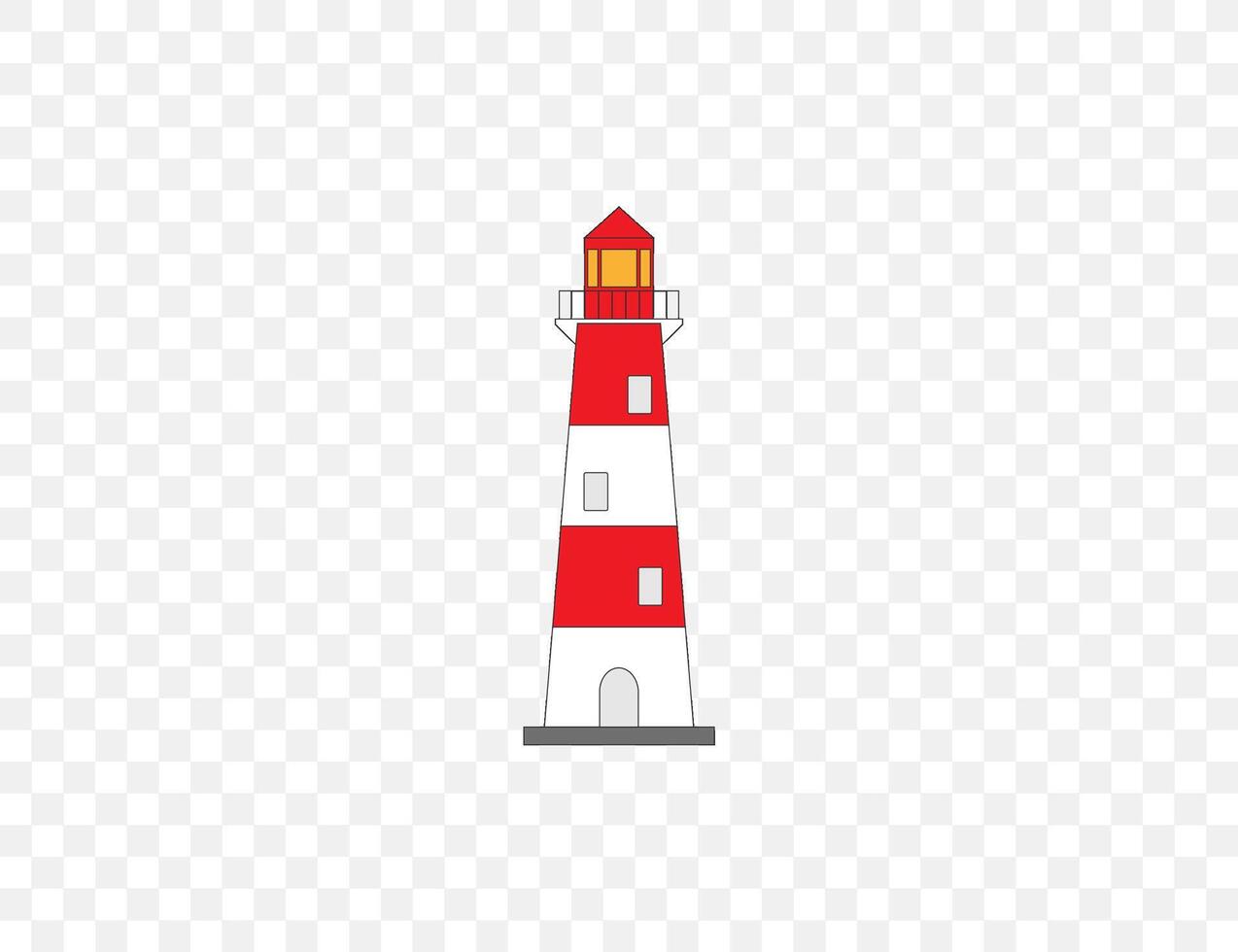 Building, lighthouse icon. illustration. Flat design. vector