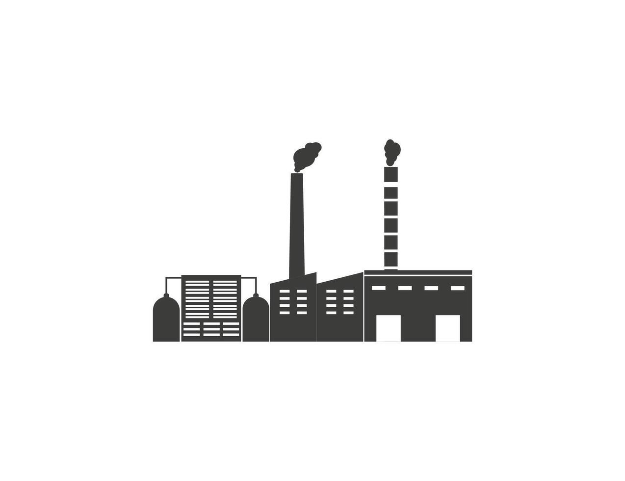 Building, factory, industry icon on white background. illustration. vector